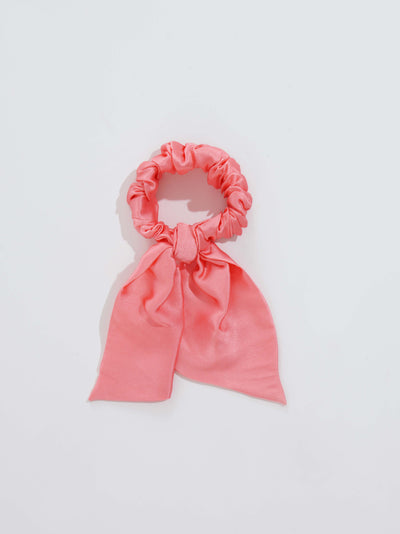 silk scrunchie magenta pink
