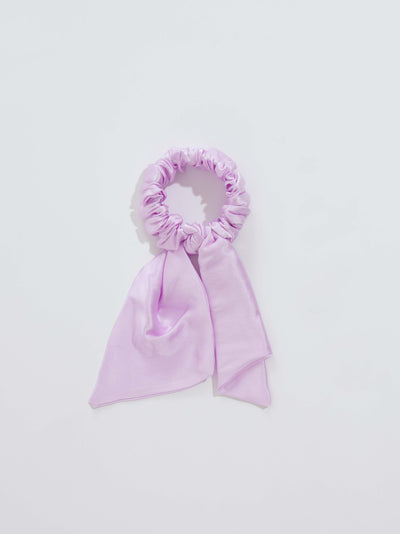 silk scrunchie purple
