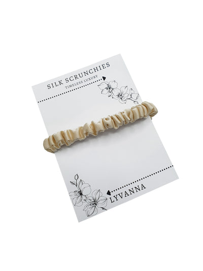 silk scrunchie chamomile