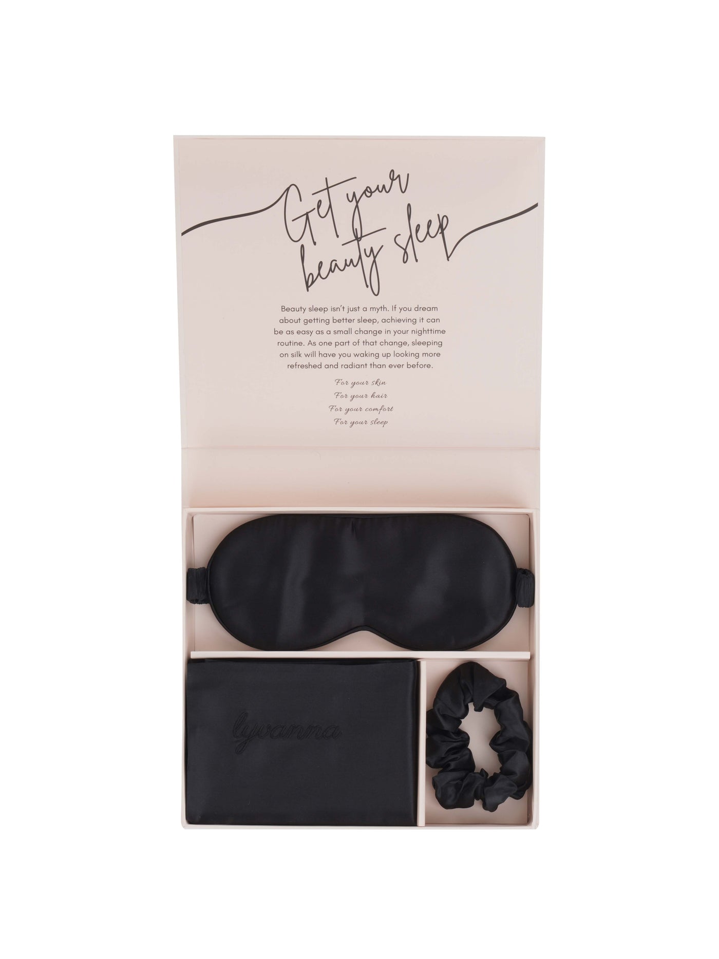 Black silk set gift box