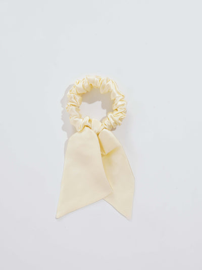 silk scrunchie yellow light