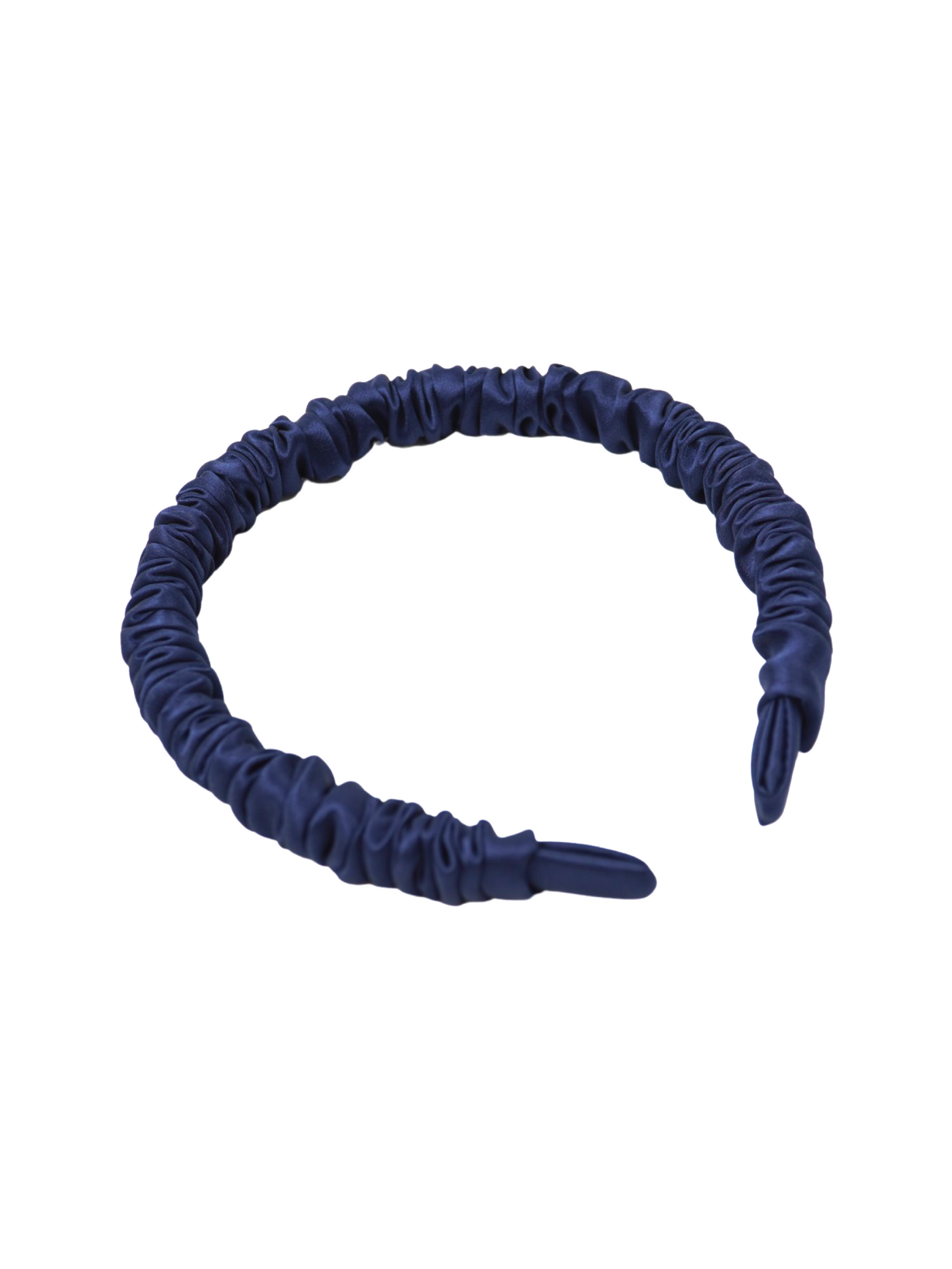 blue skinny silk headband