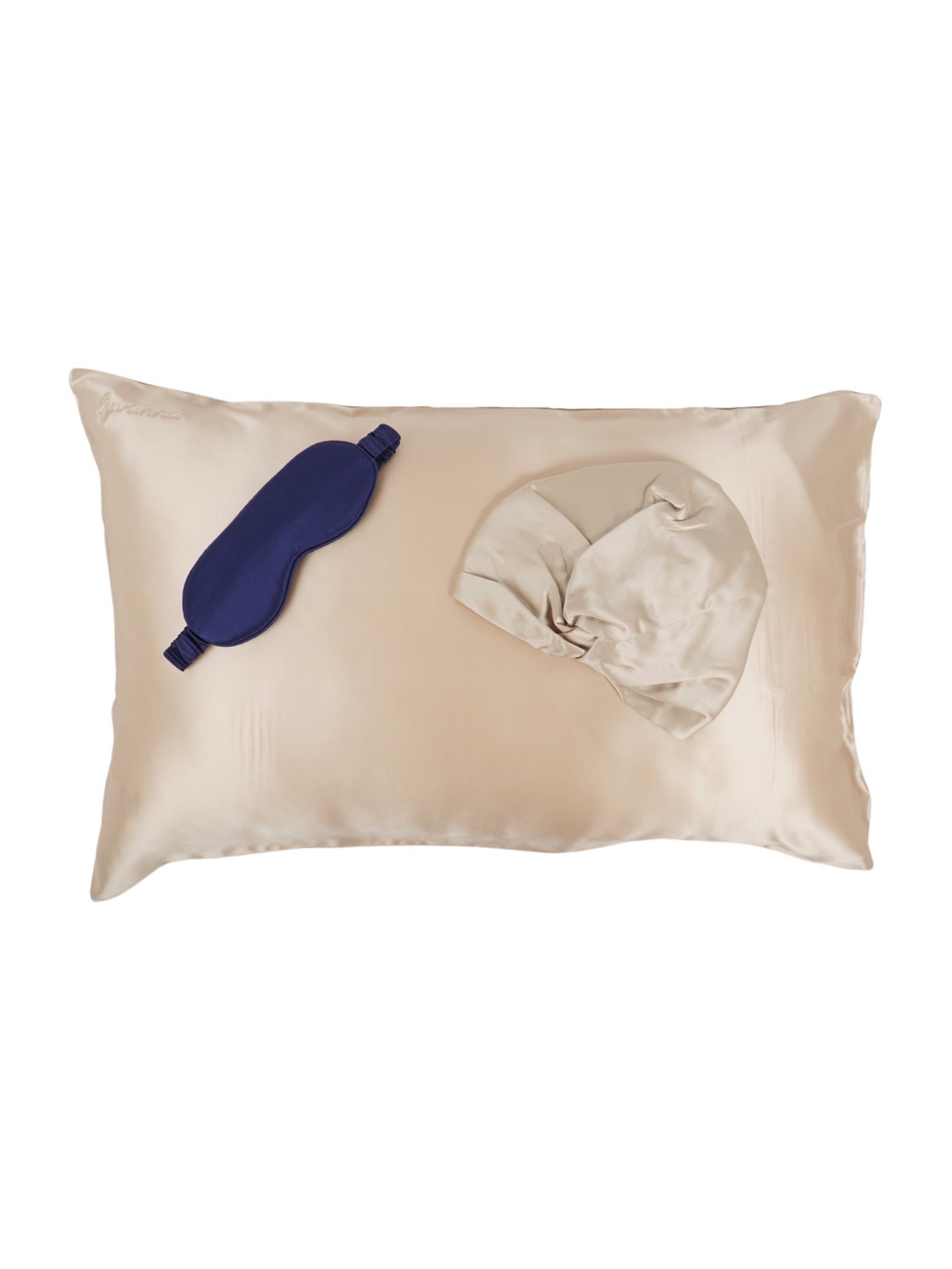 Silk Pillowcase set blue gold