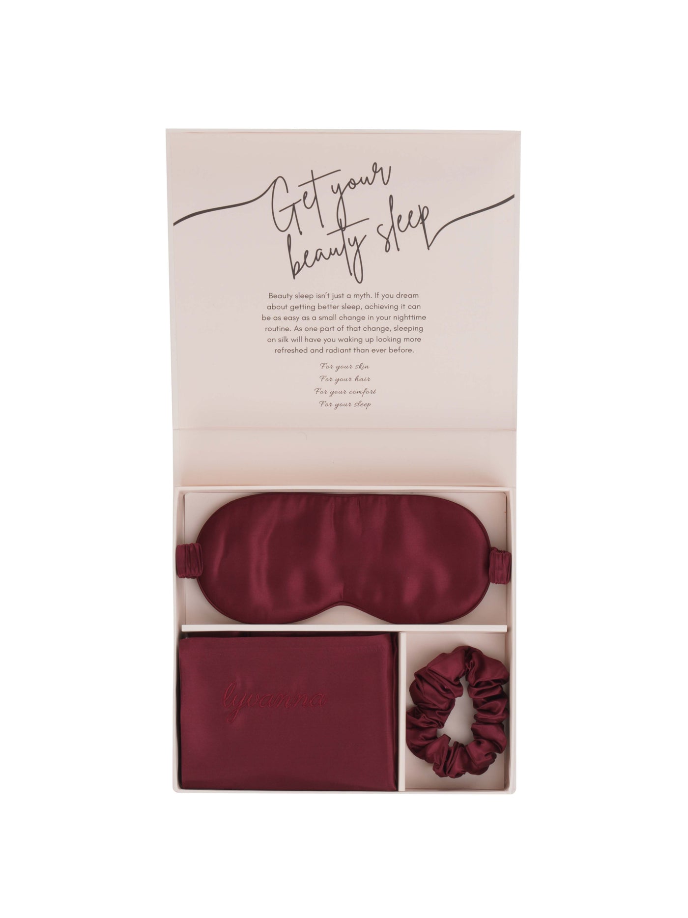 red silk set gift box